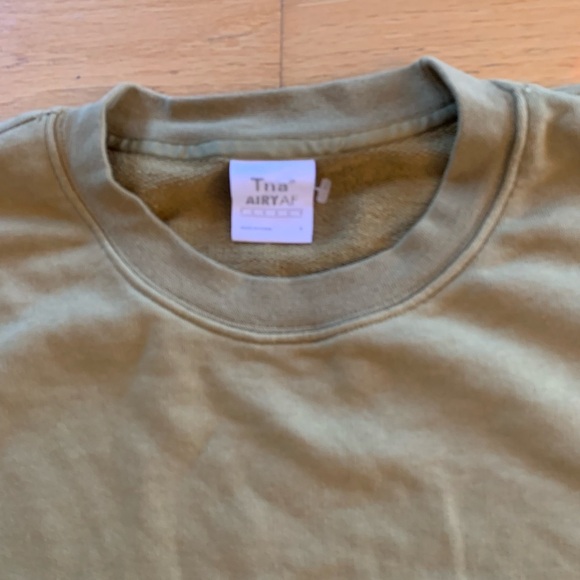 Aritiza TNA Airy AF, Fleece Perfect Crew Sweatshirt (Colour: Hemp brown) - Picture 5 of 6